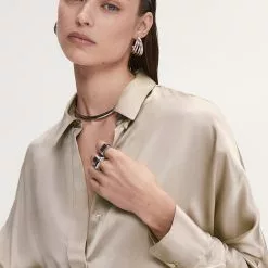 Mango 100% Silk Shirt 11 Mango 100% Silk Shirt -Mango popular store mango 9902 3325146 3