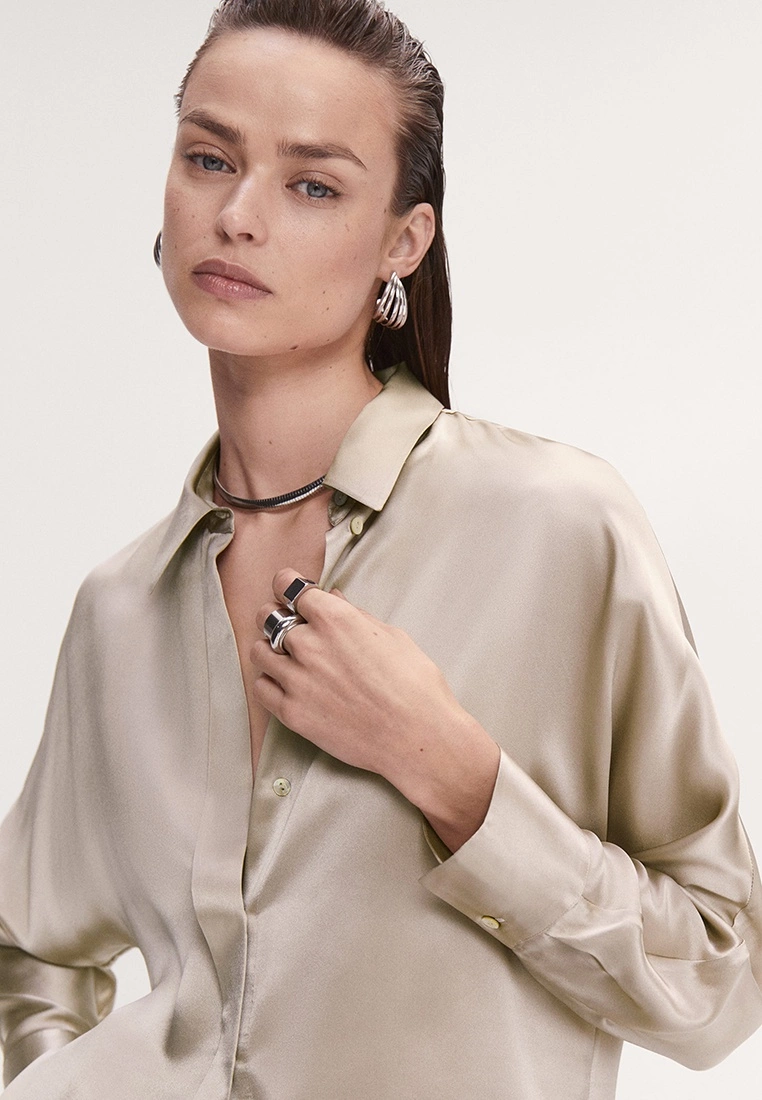 Mango 100% Silk Shirt 5 Mango 100% Silk Shirt - Image 3