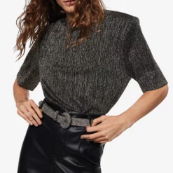 Mango Lurex Knitted T-Shirt