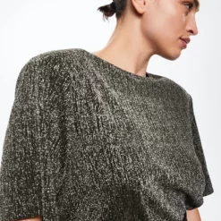 Mango Lurex Knitted T-Shirt -Mango popular store mango 9905 2046336 6