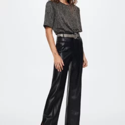 Mango Lurex Knitted T-Shirt -Mango popular store mango 9905 2046336 8