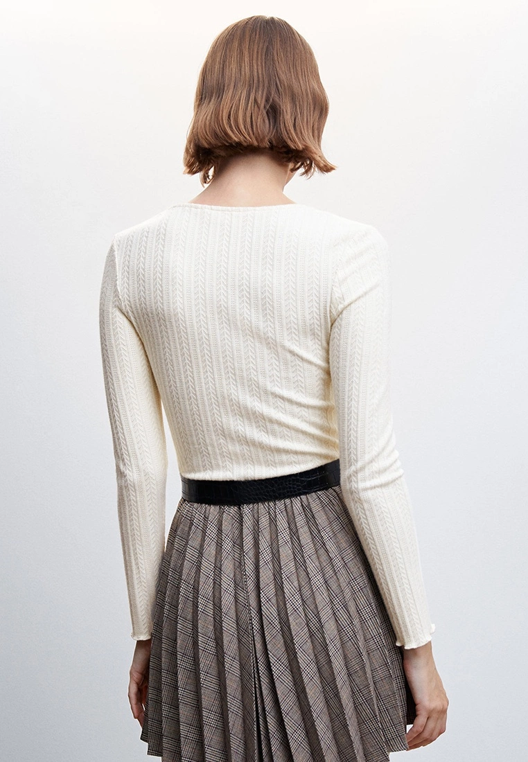 Mango Long-Sleeve T-Shirt with Ruffles 4 Mango Long-Sleeve T-Shirt with Ruffles - Image 2